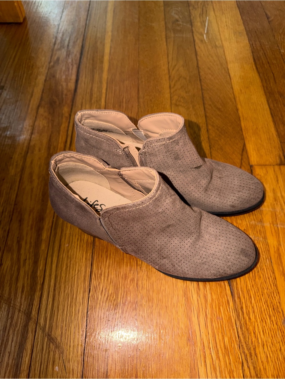 Women’s Taupe Suede Ankle Booties - Classic Everyday Style